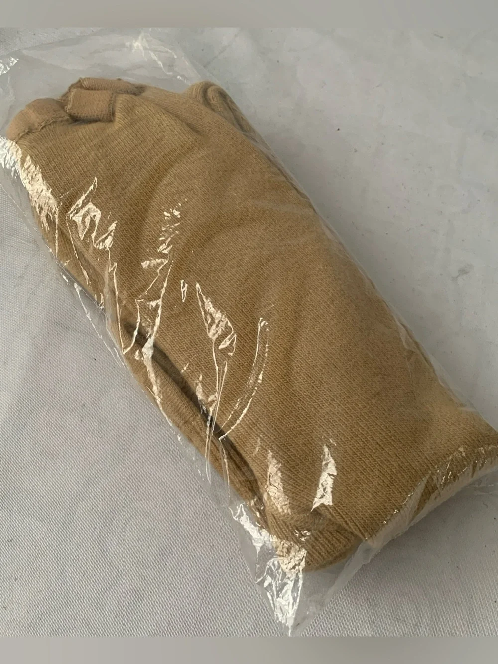 Vintage Sears Tan Ribbed tights Size S (013) Brand New Originally Sealed